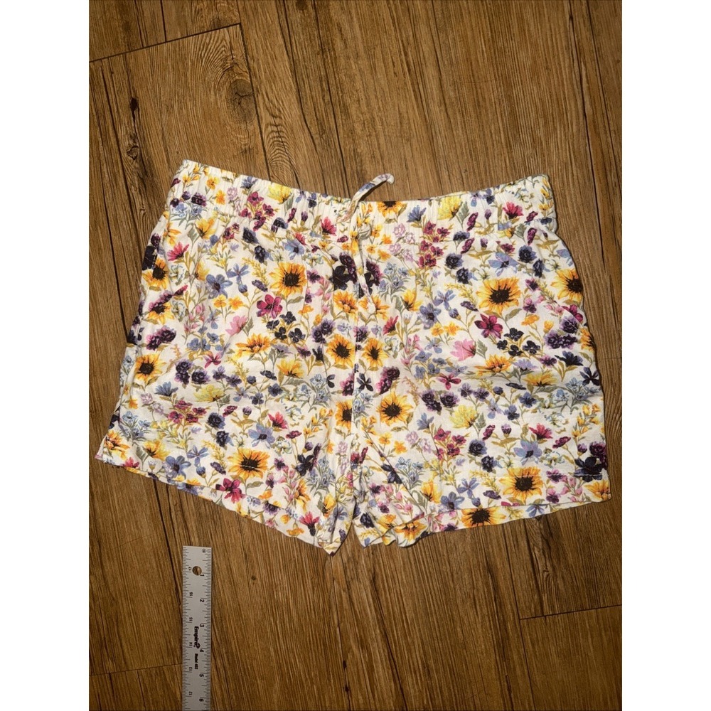 Old Navy Youth Xl Shorts Floral Stretchy Drawstring Colorful Preppy Summer W11